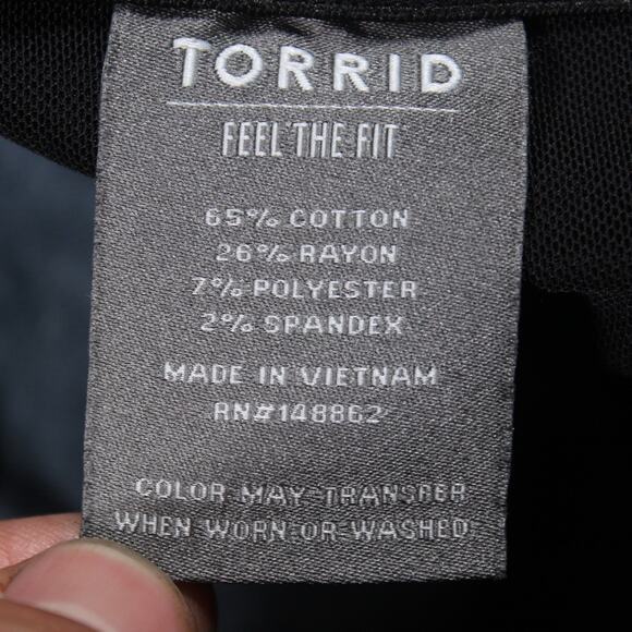 Torrid Jeans Womens 22R L26 Blue Bombshell Skinny Premium Stretch Raw Hem - Picture 6 of 9